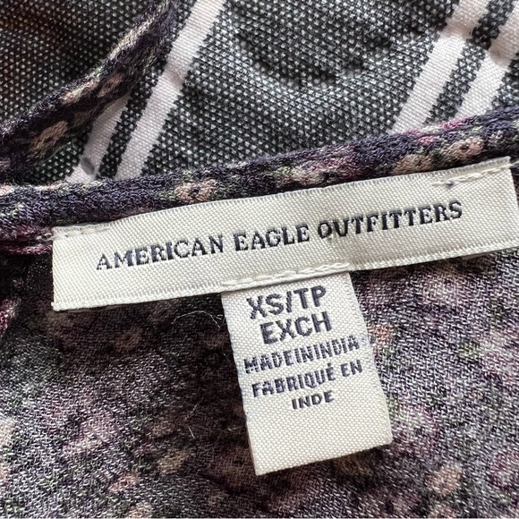 American Eagle Open Lace Up Back Mini Floral Dress Size XS - Picture 2 of 8